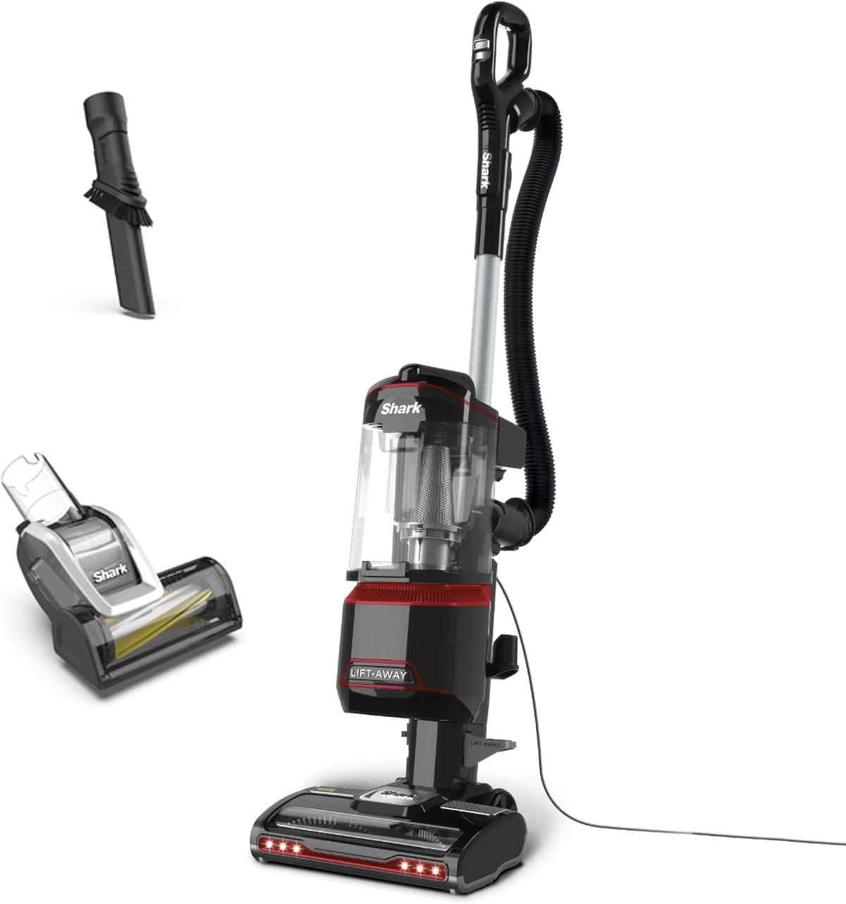 Shark Corded Upright Vacuum Cleaner 1.1L, Pet Model, Red/Black, NV602UKT