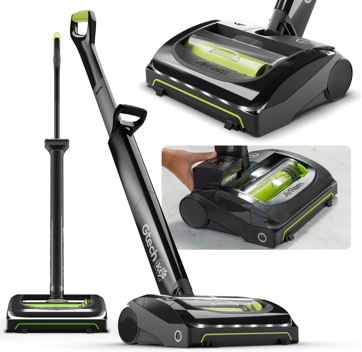 Gtech AirRAM MK2 K9 | Lightweight Cordless Vacuum Cleaner | Reinforced with Aluminium | 22V Li-ion Battery 40 Mins Runtime