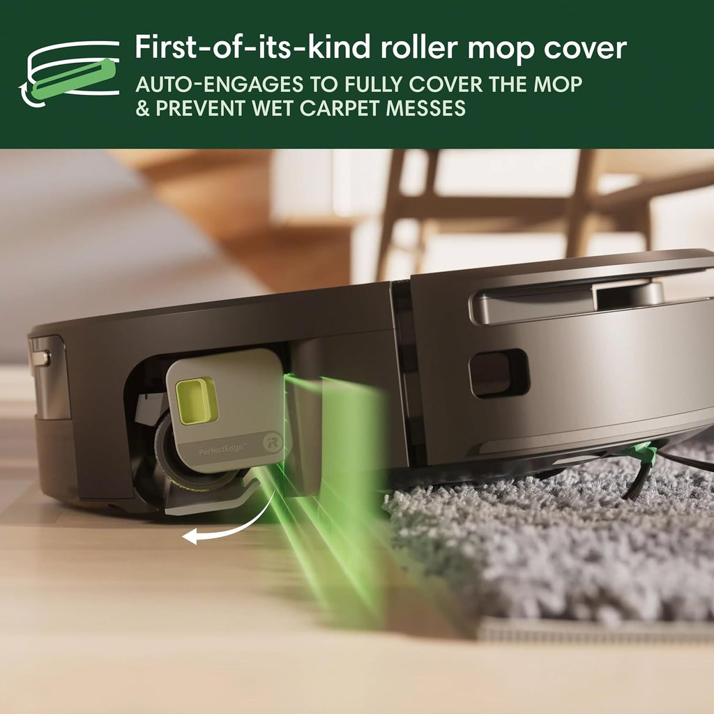 iRobot Roomba Max 705 Combo Robot Vacuum & Mop + AutoWash Dock – Extending self-cleaning Roller Mop, Retractable Cover, Dual Brushes, Self-empties, Heat-Washes & Dries, Avoids Obstacles