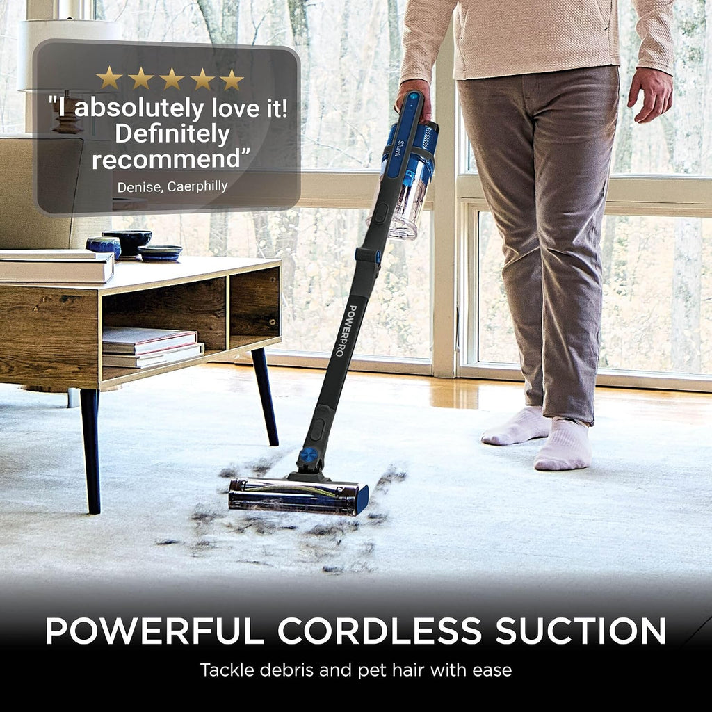 Shark PowerProPet Cordless Stick Vacuum | Reveal Technology | IZ381UKT, Electric Blue