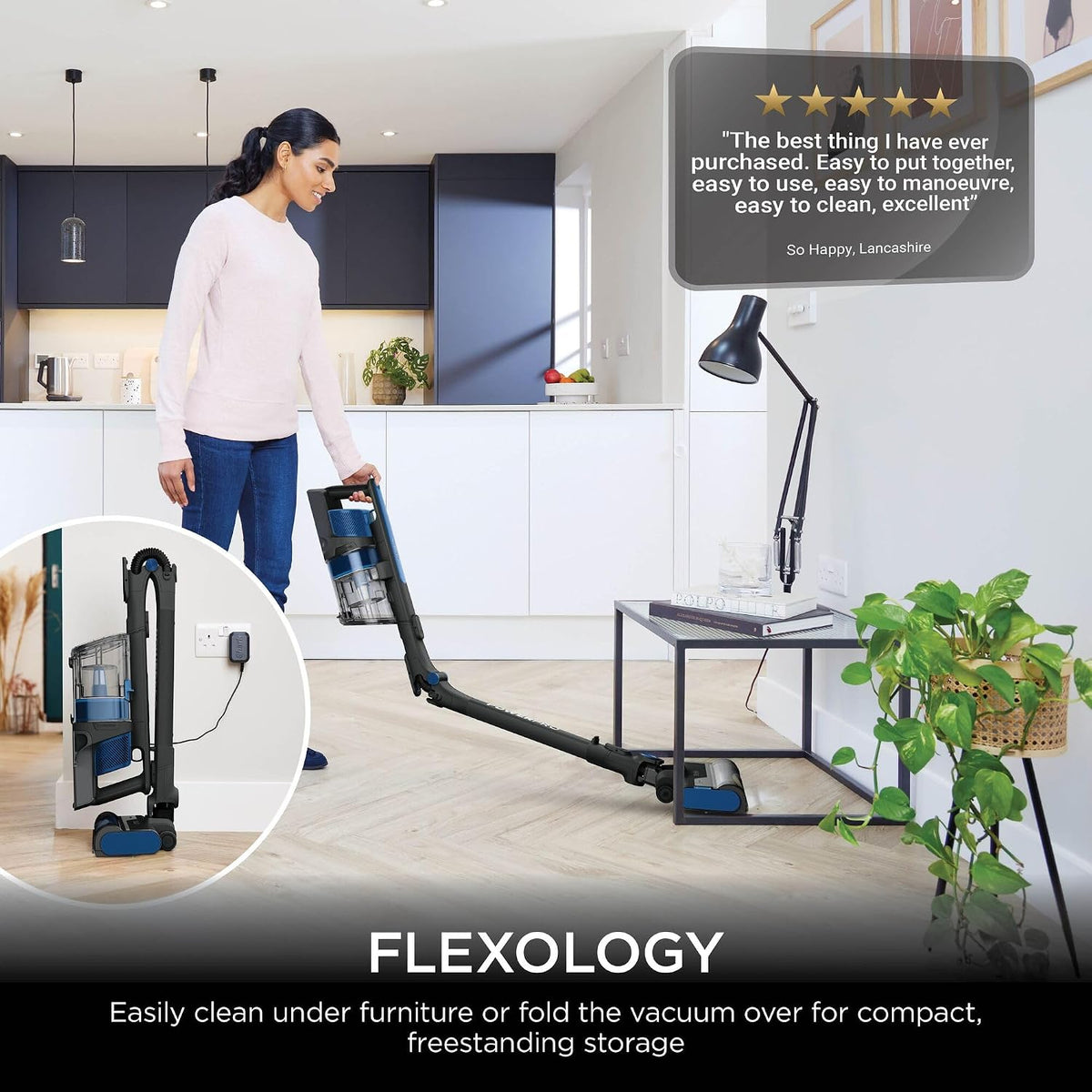 Shark PowerProPet Cordless Stick Vacuum | Reveal Technology | IZ381UKT, Electric Blue