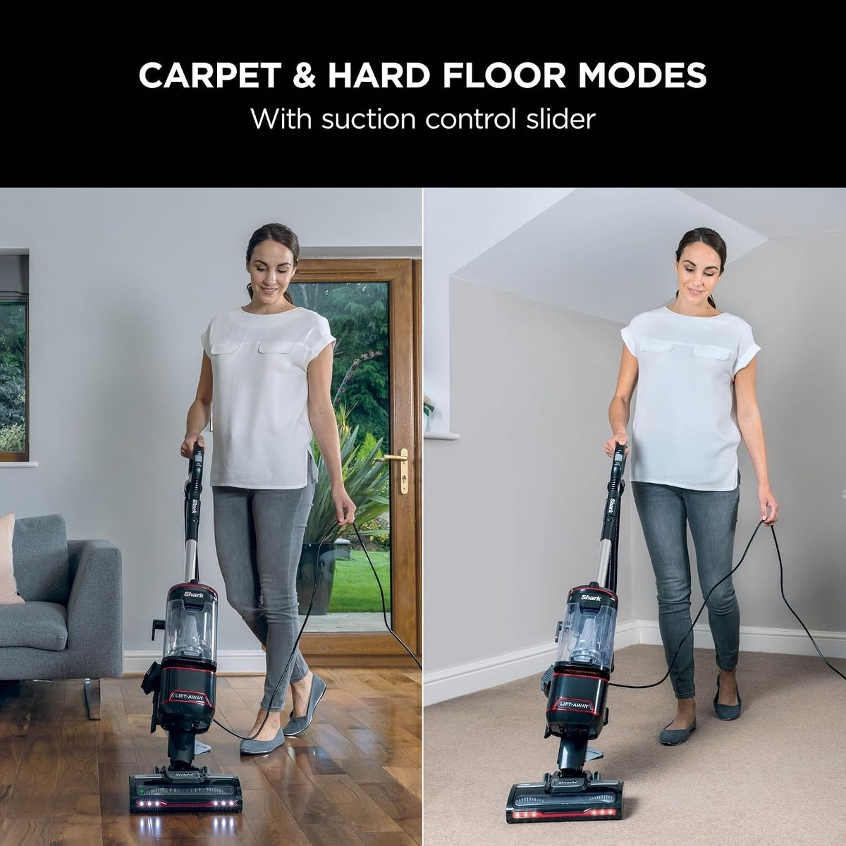 Shark Corded Upright Vacuum Cleaner 1.1L, Pet Model, Red/Black, NV602UKT